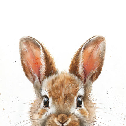 Bruin Babykonijntje canvas schilderij – afbeelding 5