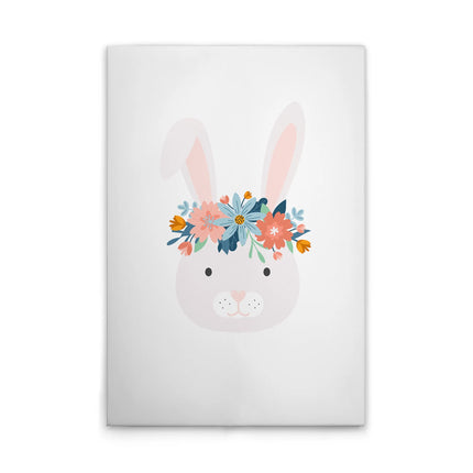 Flower Bunny canvas schilderij – afbeelding 1