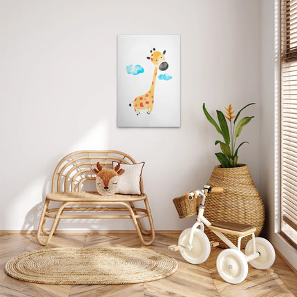 Aquarel Giraf canvas schilderij – afbeelding 3