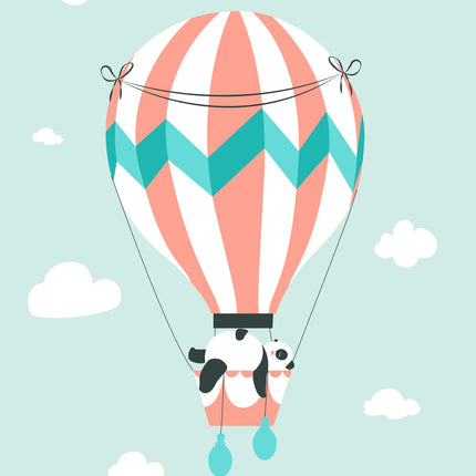 Luchtballon Panda canvas schilderij – afbeelding 5
