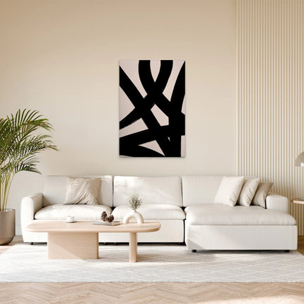 Penseelstreek canvas schilderij – afbeelding 3
