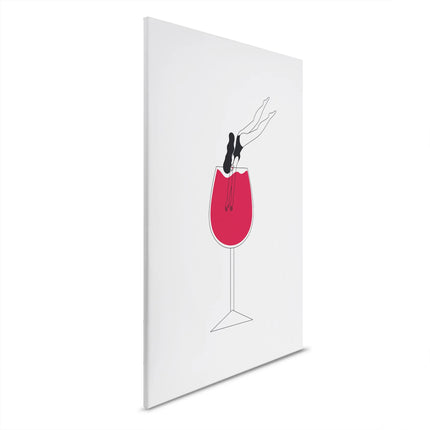 Wine Love canvas schilderij – afbeelding 2