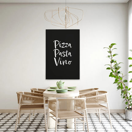 Pizza Pasta Vino canvas schilderij – afbeelding 3
