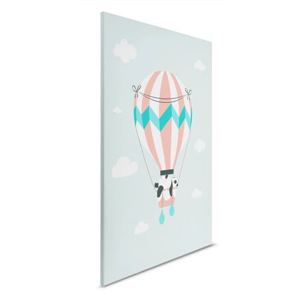 Luchtballon Panda canvas schilderij – afbeelding 6