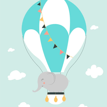 Luchtballon Olifant canvas schilderij – afbeelding 5