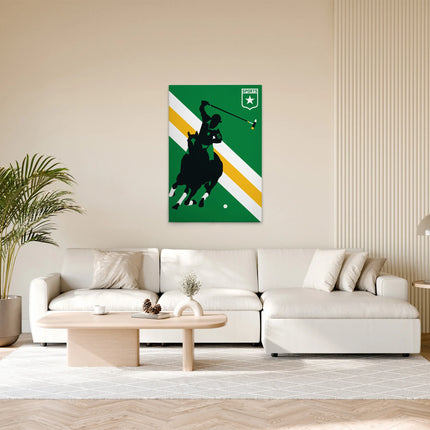 Polospeler canvas schilderij – afbeelding 3