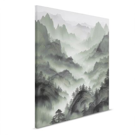Aziatisch Berglandschap canvas schilderij – afbeelding 5