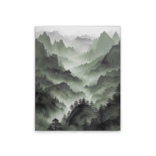 Aziatisch Berglandschap canvas schilderij – afbeelding 7