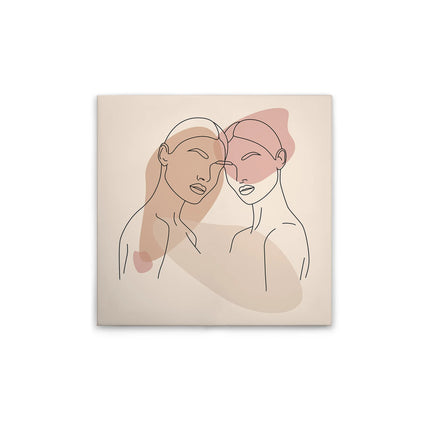 Silhouette canvas schilderij – afbeelding 1