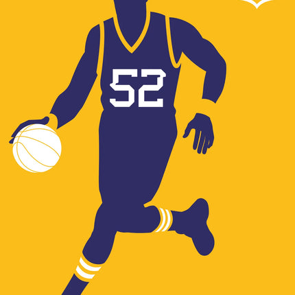 Retro Basketbalspeler canvas schilderij – afbeelding 5