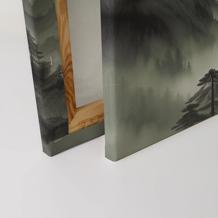 Aziatisch Berglandschap canvas schilderij – afbeelding 4
