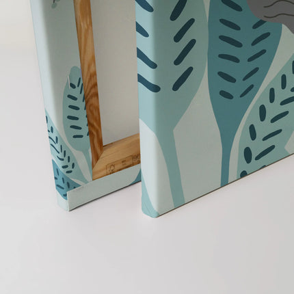 Vierkant zeemeermin canvas Seafriends voor de kinderkamer – detail 4