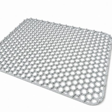 Waterval zilvergrijze siliconen gootsteenmat