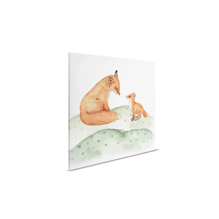 Bosdieren canvas Forest Friends in bruin en groen – detail 5