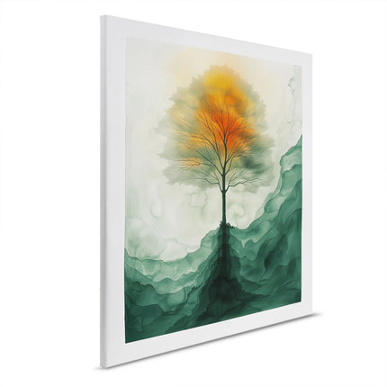 Aquarel Boom canvas schilderij – afbeelding 5