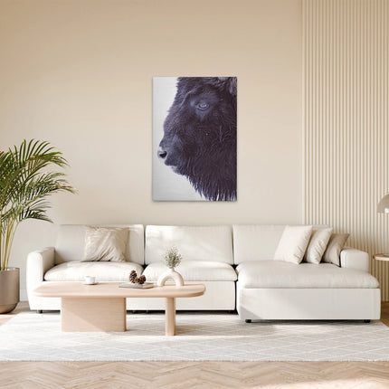 Zwarte Buffel canvas schilderij – afbeelding 3