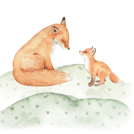 Bosdieren canvas Forest Friends in bruin en groen – detail 6