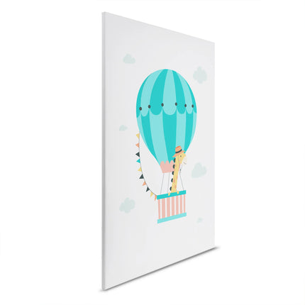 Luchtballon Giraf canvas schilderij – afbeelding 6