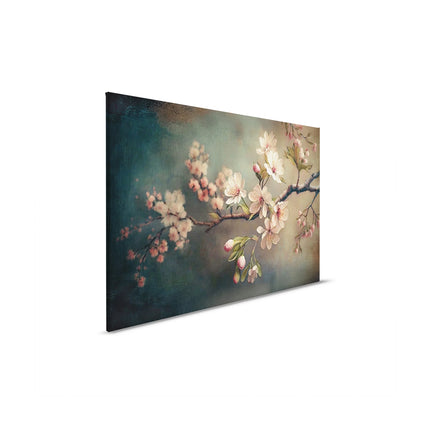 Kersenbloesem canvas in roze, grijs en bruin – detail 5