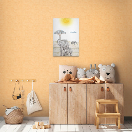 Safari Squad Olifanten canvas schilderij – afbeelding 3