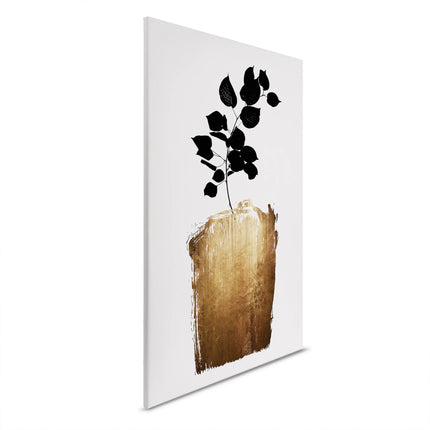 Golden Scabiosa canvas schilderij – afbeelding 5