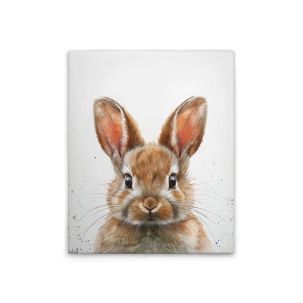 Baby konijn canvas in wit, bruin en beige