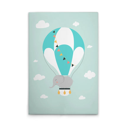 Luchtballon Olifant canvas schilderij – afbeelding 1