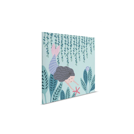 Vierkant zeemeermin canvas Seafriends voor de kinderkamer – detail 5