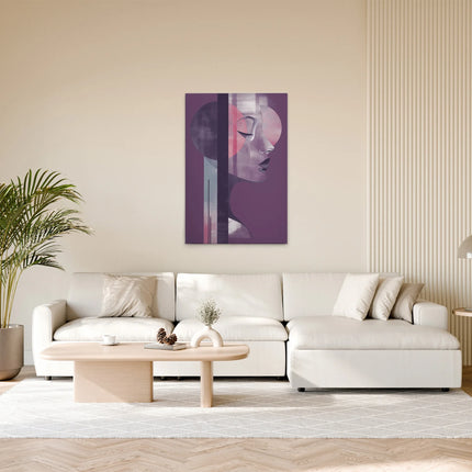 Metropolis Plum canvas schilderij – afbeelding 3