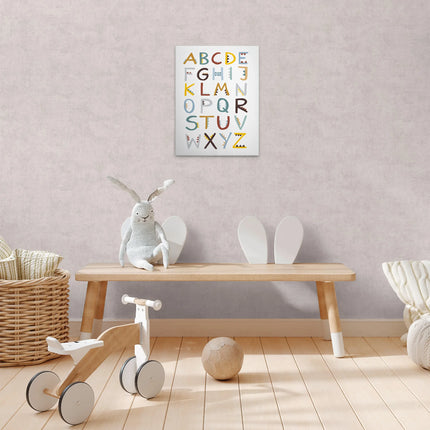 Kinderkamer canvas Hey Dude met letters en dinosaurus – detail 3