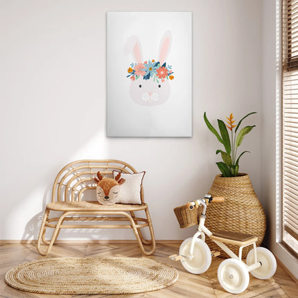 Flower Bunny canvas schilderij – afbeelding 3