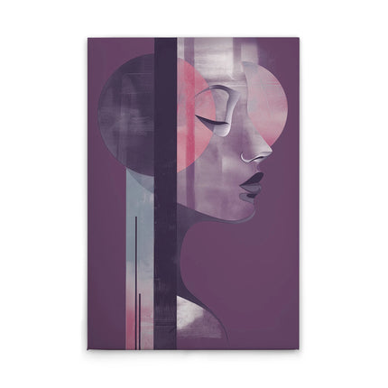 Metropolis Plum canvas schilderij – afbeelding 1