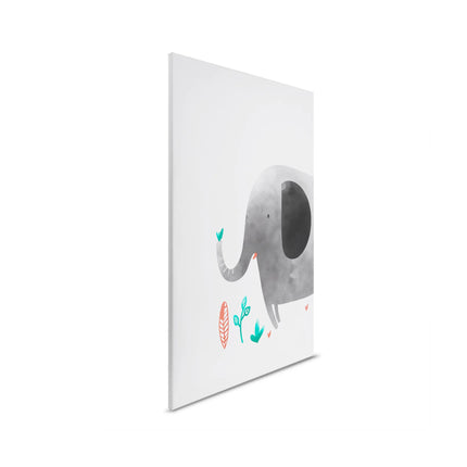 Aquarel Olifant canvas schilderij – afbeelding 5