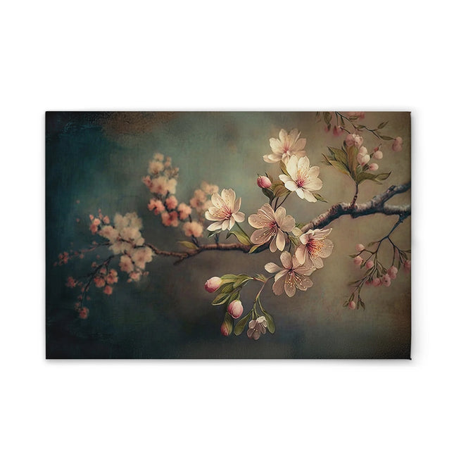 Kersenbloesem canvas in roze, grijs en bruin – detail 7