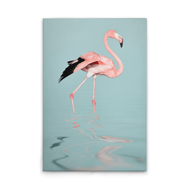 Flamingo in het Water canvas schilderij – afbeelding 7