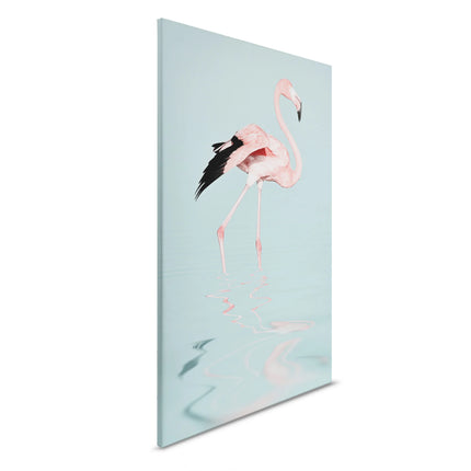 Flamingo in het Water canvas schilderij – afbeelding 6