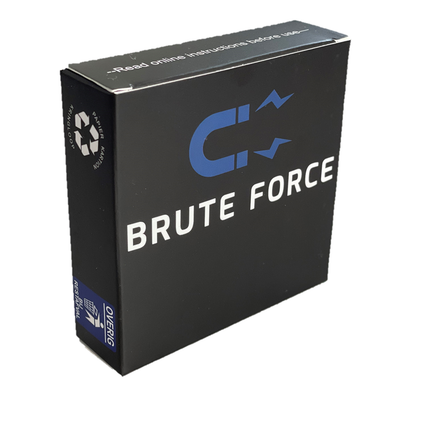 Brute Force - Platte Sterke Magneten - Rond - 10 x 5 mm - Koelkast magneten - 60 Stuks Zwart