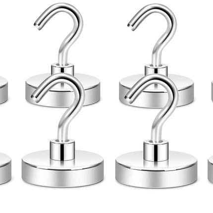 Brute Force Haakmagneten – Magneet met Haak – Ophangen met Magneet – 20mm – 8 stuks