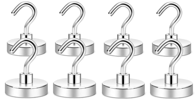 Brute Force Haakmagneten – Magneet met Haak – Ophangen met Magneet – 20mm – 8 stuks