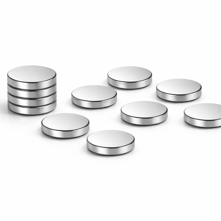 Brute Force Magneten – Neodymium Magneten N52 – 8x2 mm – Extra Sterk – Kleine Schijf Magneten – Set van 10 Stuks – Zilver