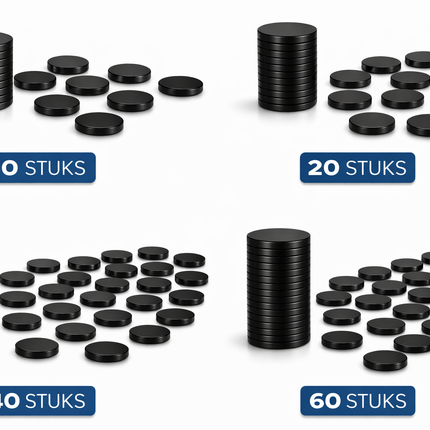 Brute Force Magneten – Neodymium Magneten N52 – 8x2 mm – Extra Sterk – Kleine Schijf Magneten – Set van 10 Stuks – Zwart