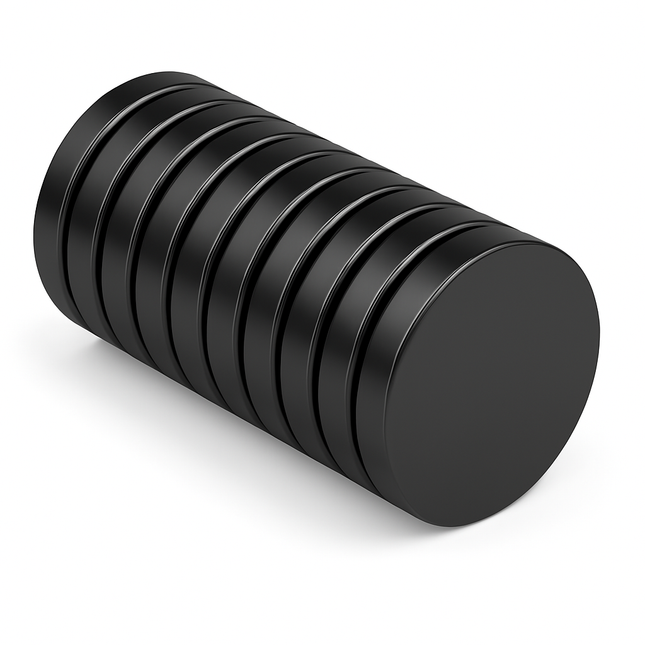 Brute Force Zwarte Magneten– 20x3 mm – N52 neodymium – Schijfmagneten – 10 stuks