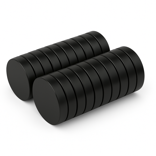 Brute Force Zwarte Magneten– 20x3 mm – N52 neodymium – Schijfmagneten – 20 stuks