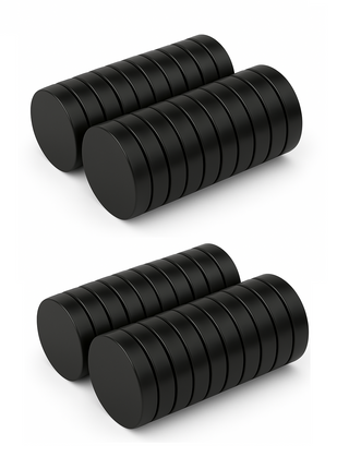 Brute Force Zwarte Magneten– 20x3 mm – N52 neodymium – Schijfmagneten – 40 stuks