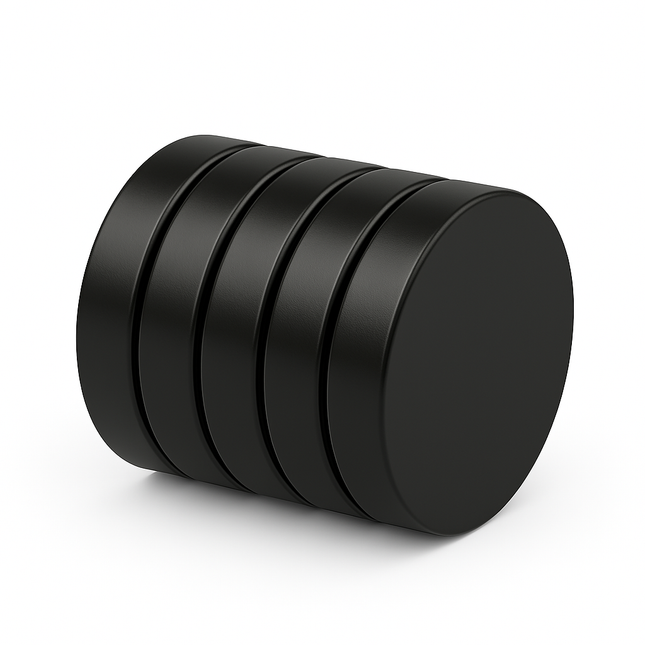 Brute Force Zwarte Magneten– 20x3 mm – N52 neodymium – Schijfmagneten – 5 stuks