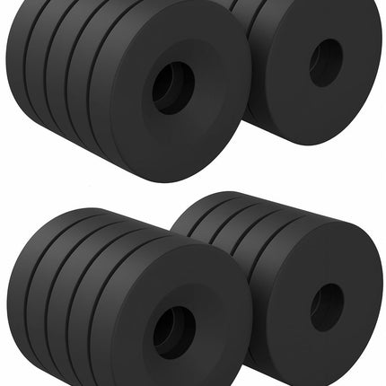 Brute Force ringmagneten met schroefgat – 20x3 mm – N52 neodymium – zwart epoxy – set van 20 stuks – verzonken gat Ø5 mm