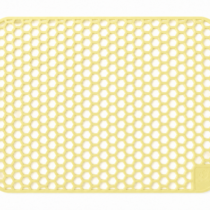 Waterval goudkleurige siliconen gootsteenmat