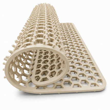 Waterval zandbeige siliconen gootsteenmat