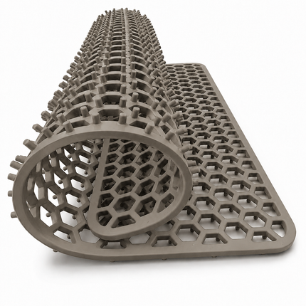 Waterval taupe siliconen gootsteenmat