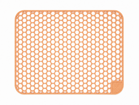 Waterval koperkleurige siliconen gootsteenmat 36 x 46 cm